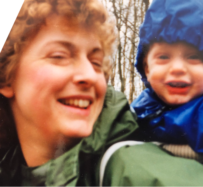 David-rambling-on-mums-back